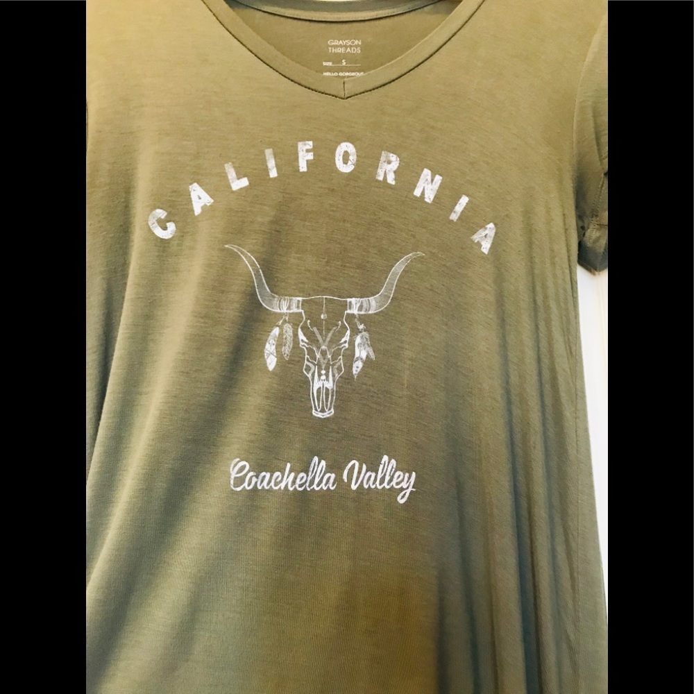 Coachella Valley Graphic Tee Olive Sz Small - Picture 6 of 6